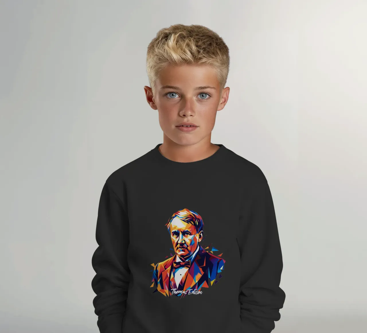 Thomas Edison WPAP Pop Art felpa bambino da vectorartnesia