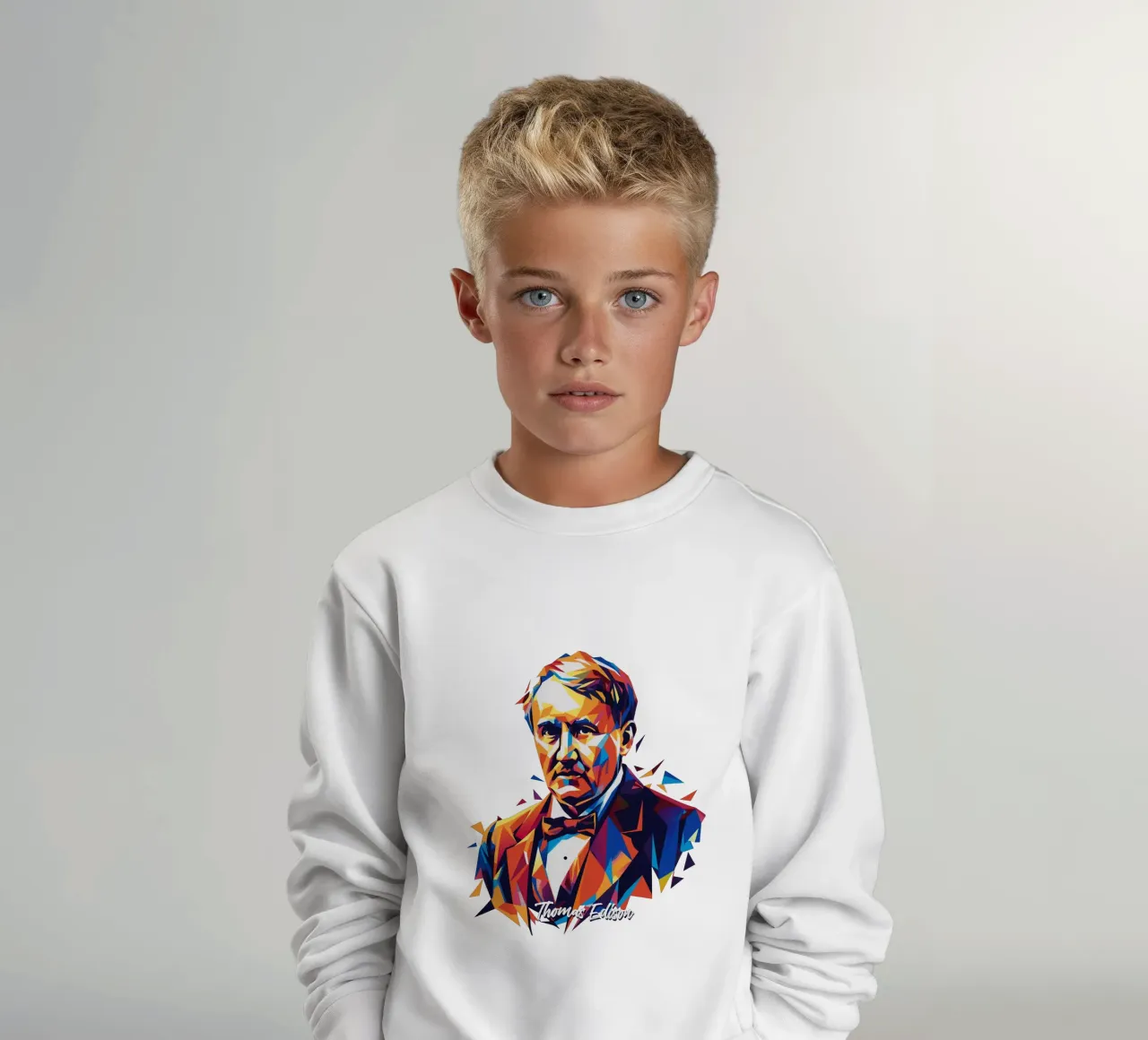 Thomas Edison WPAP Pop Art felpa bambino da vectorartnesia