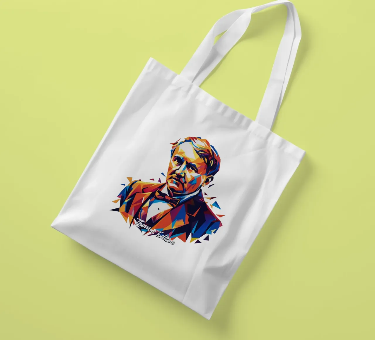 Thomas Edison WPAP Pop Art borsa in juta da vectorartnesia