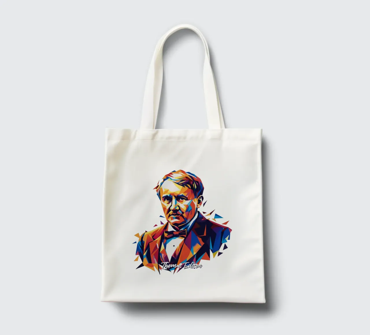 Thomas Edison WPAP Pop Art borsa in juta da vectorartnesia