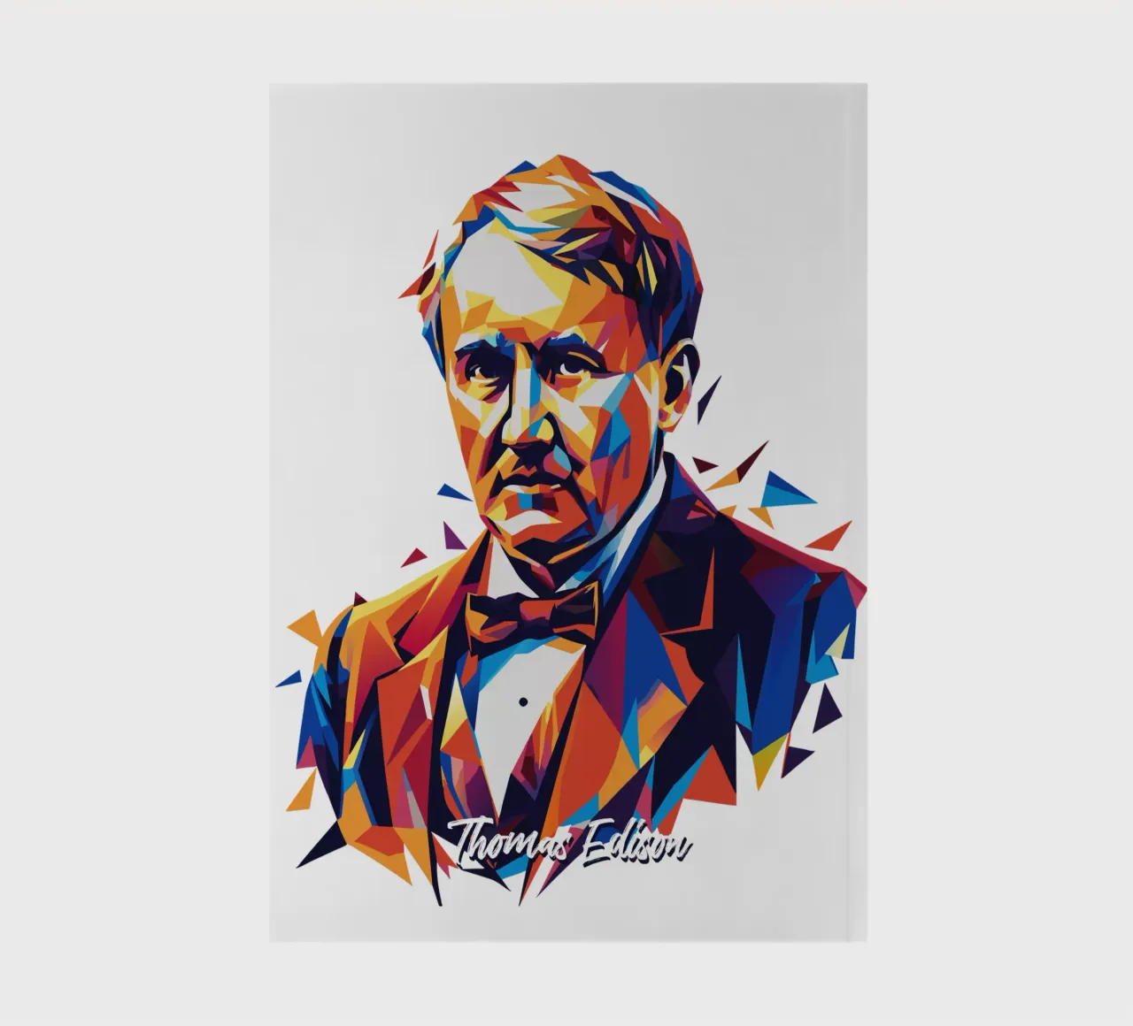 Thomas Edison WPAP Pop Art notebook by vectorartnesia