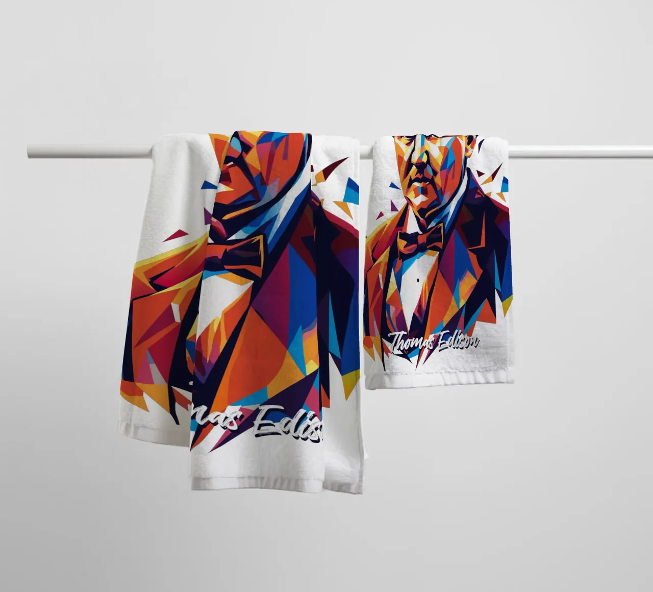 Thomas Edison WPAP Pop Art asciugamano da bagno da vectorartnesia