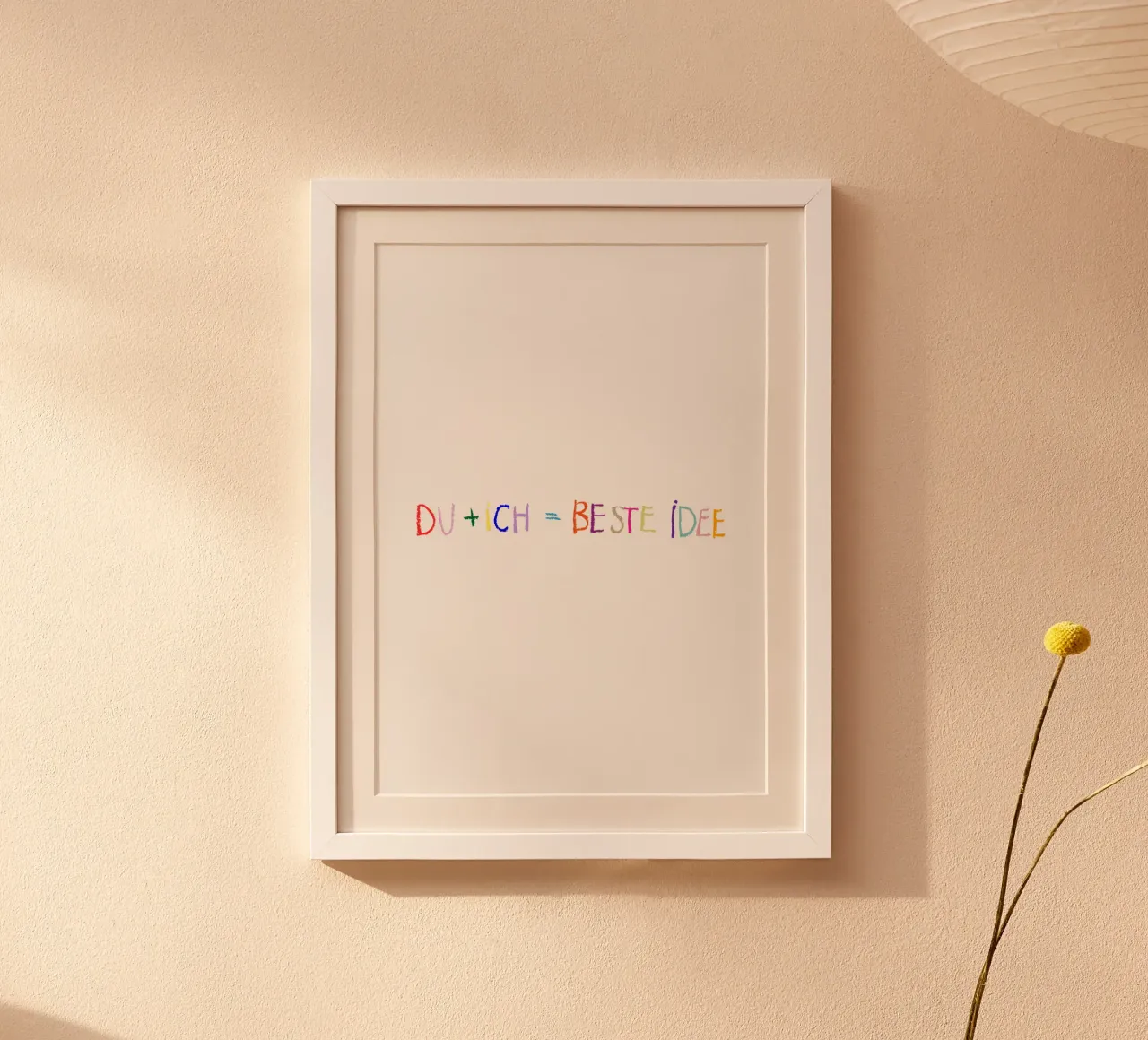 Du + ich poster con telaio in plastica da Brushmeetspaper