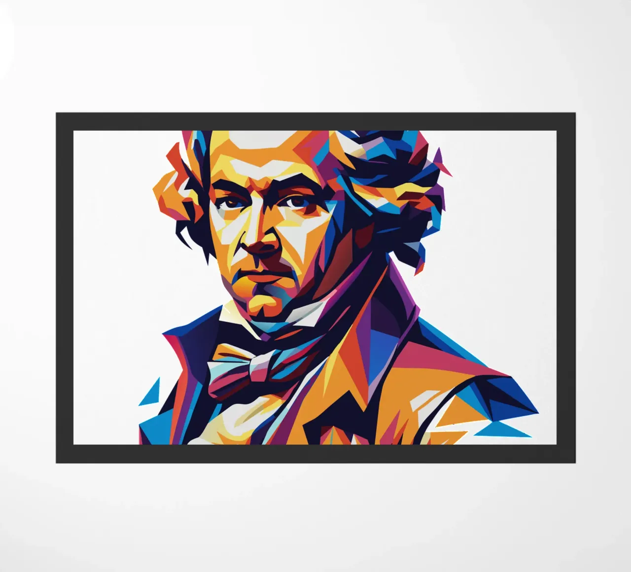 Wolfgang Amadeus Mozart in WPAP Pop Art zerbino da vectorartnesia