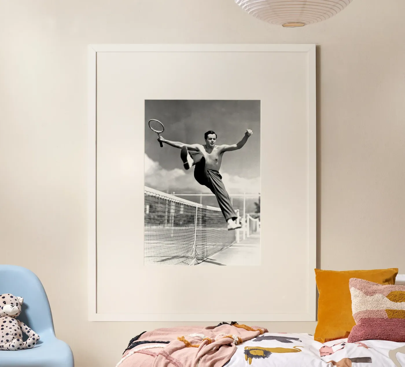 Jumping Over Net poster by Hitspost