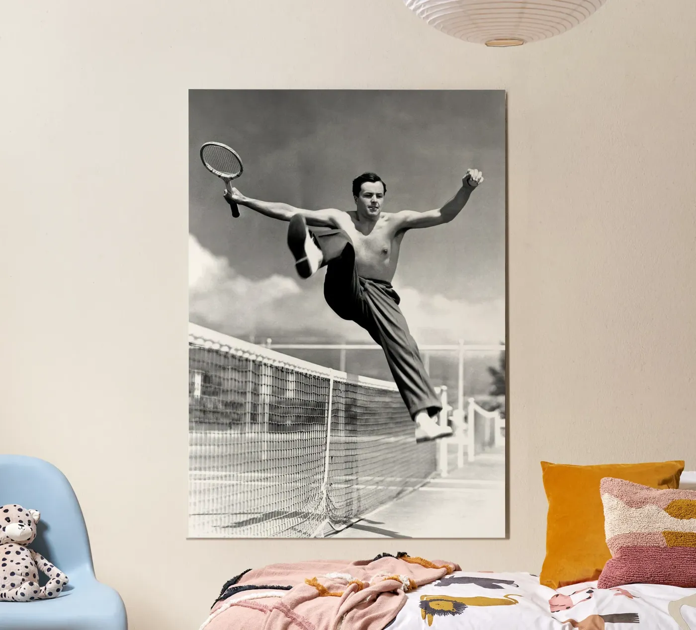 Jumping Over Net poster by Hitspost