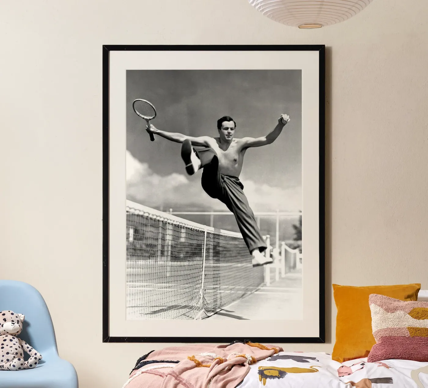 Jumping Over Net poster by Hitspost