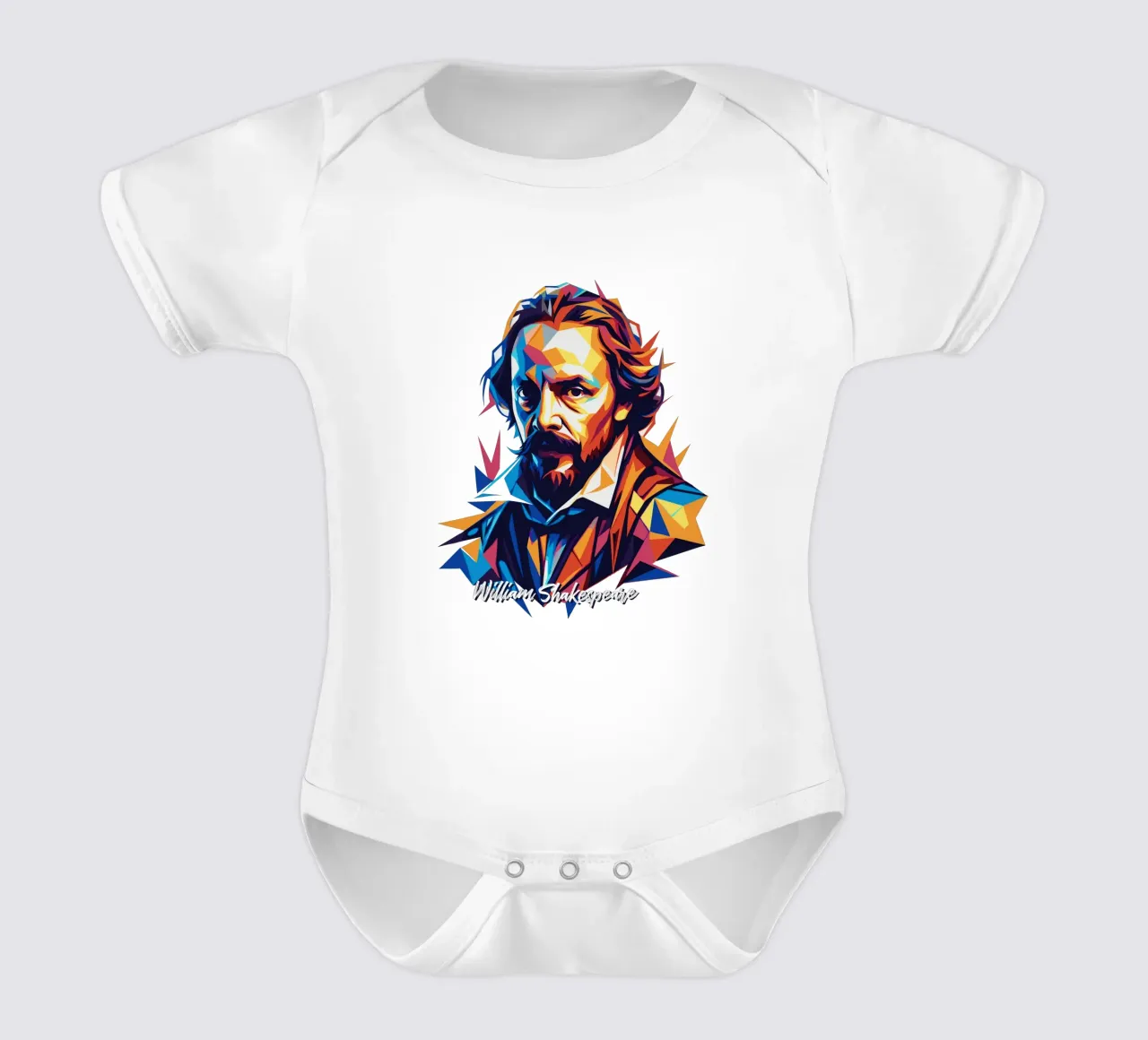 William Shakespeare WPAP Pop Art body neonato maniche corte da vectorartnesia