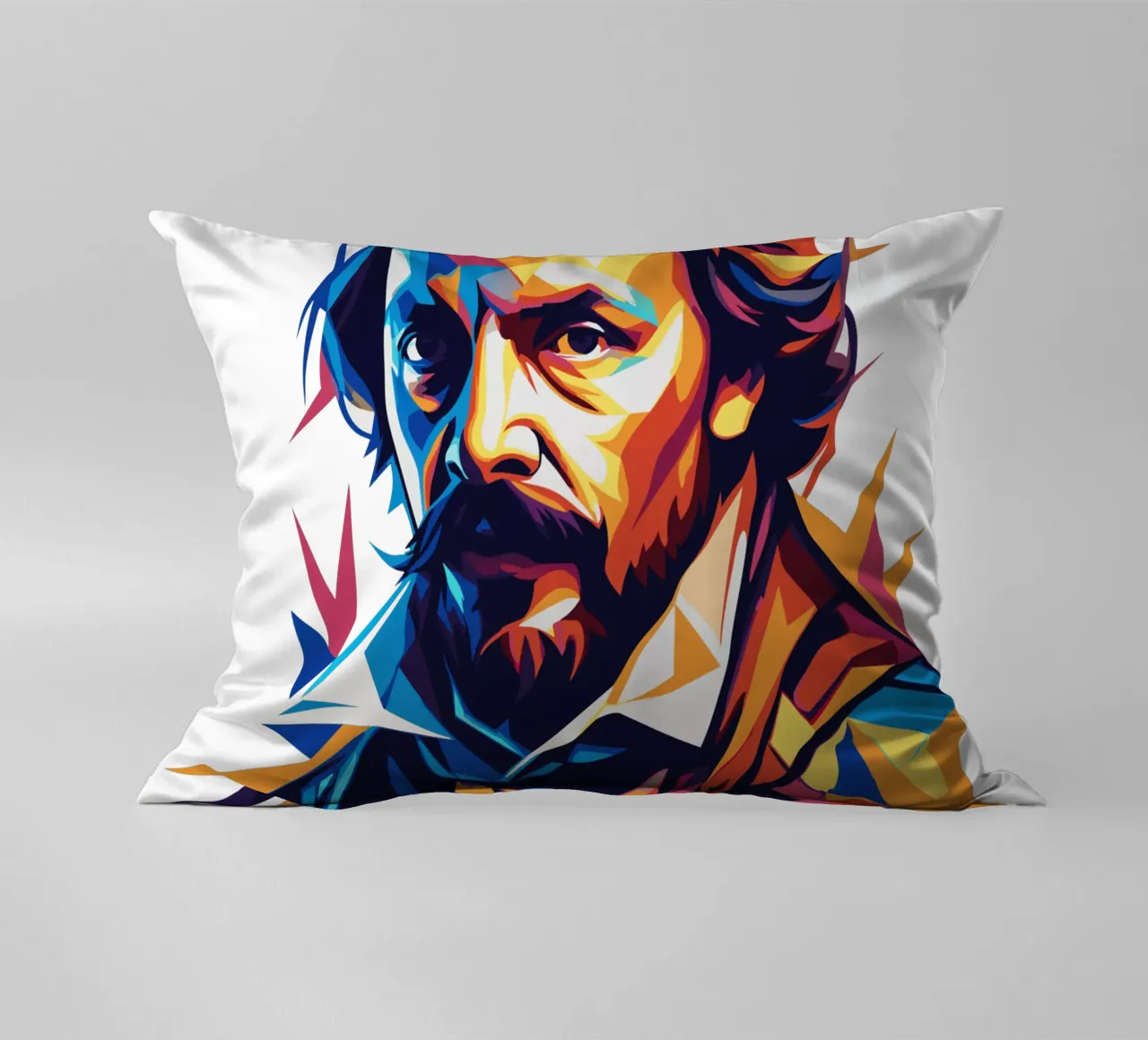 William Shakespeare WPAP Pop Art cuscino da vectorartnesia