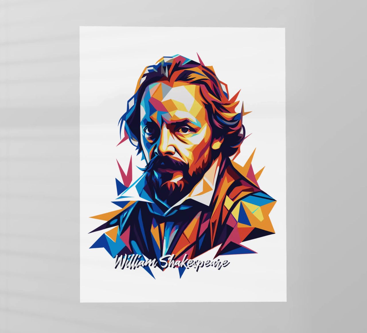William Shakespeare WPAP Pop Art pellicola backlit da vectorartnesia