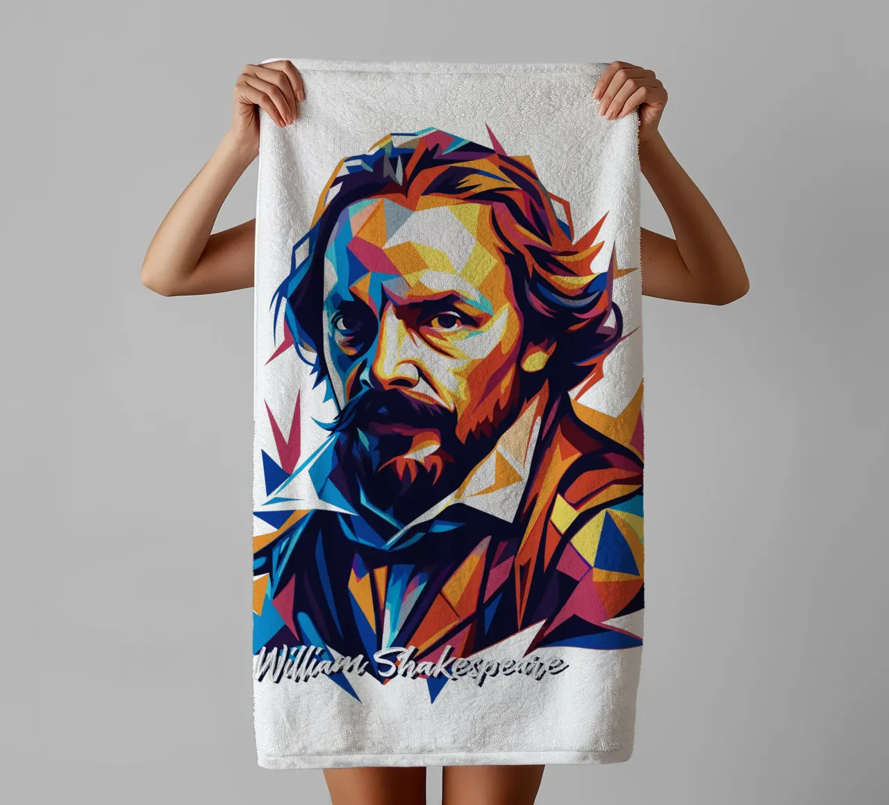 William Shakespeare WPAP Pop Art asciugamano da bagno da vectorartnesia