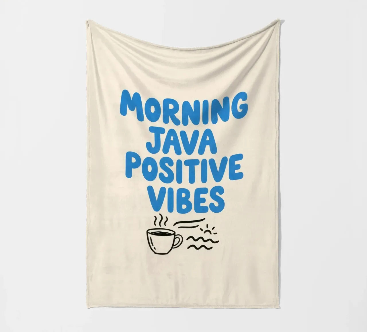 Morning Java Positive Vibes Fleecedecke von SayingGood