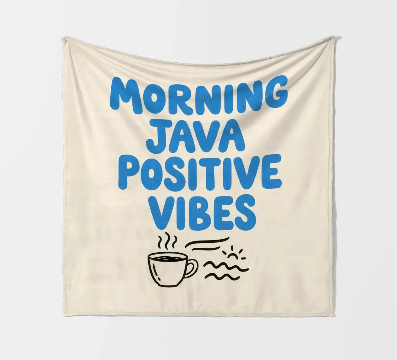 Morning Java Positive Vibes Fleecedecke von SayingGood