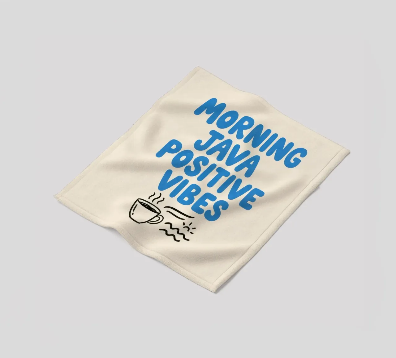 Morning Java Positive Vibes Fleecedecke von SayingGood