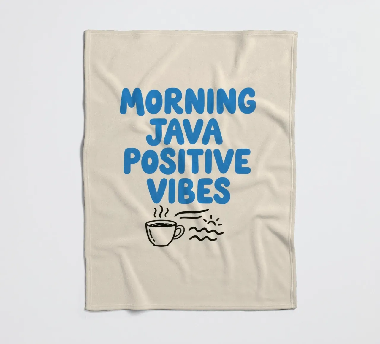 Morning Java Positive Vibes Fleecedecke von SayingGood