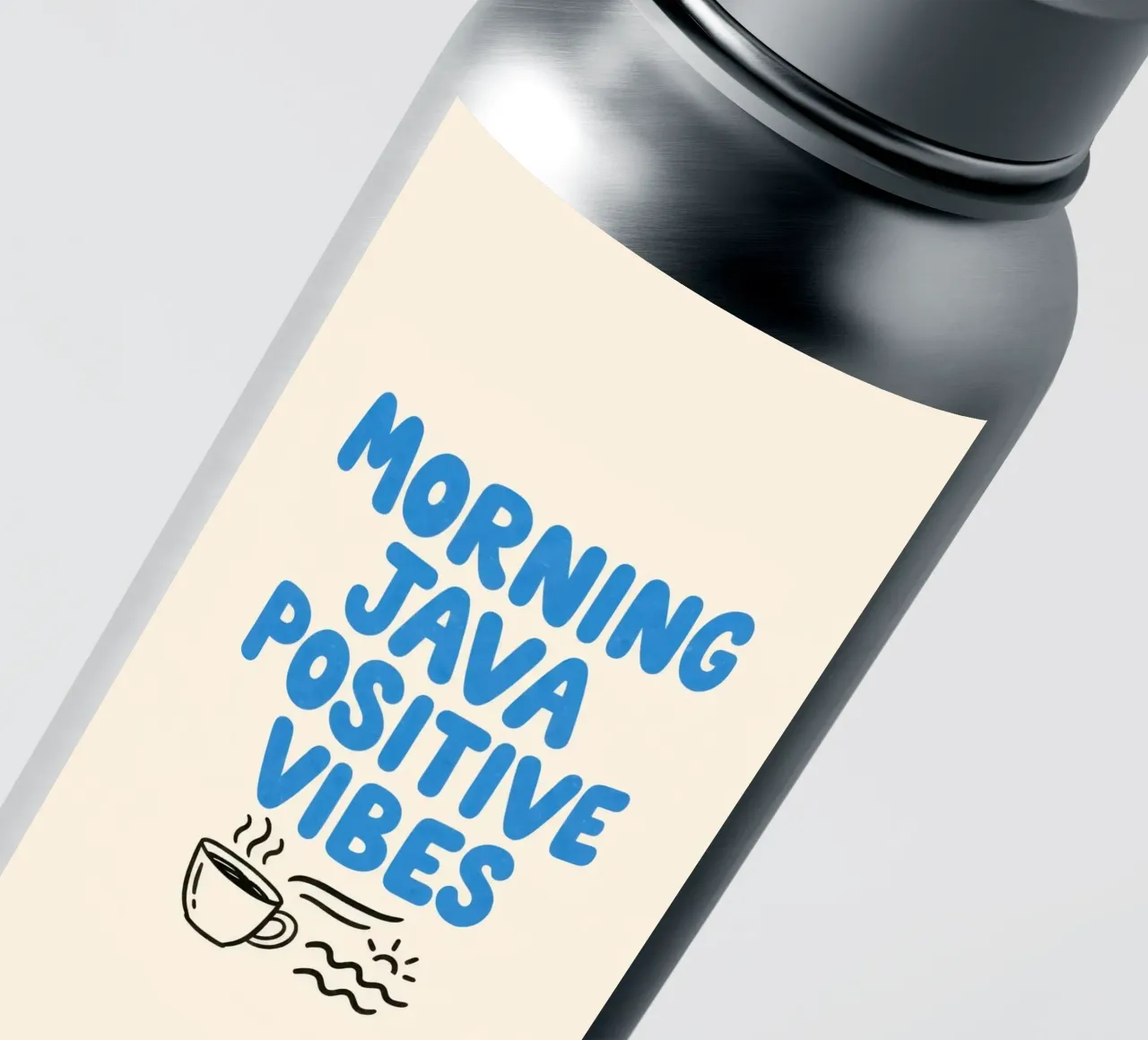 Morgen-Java Positive Vibes Sticker von SayingGood