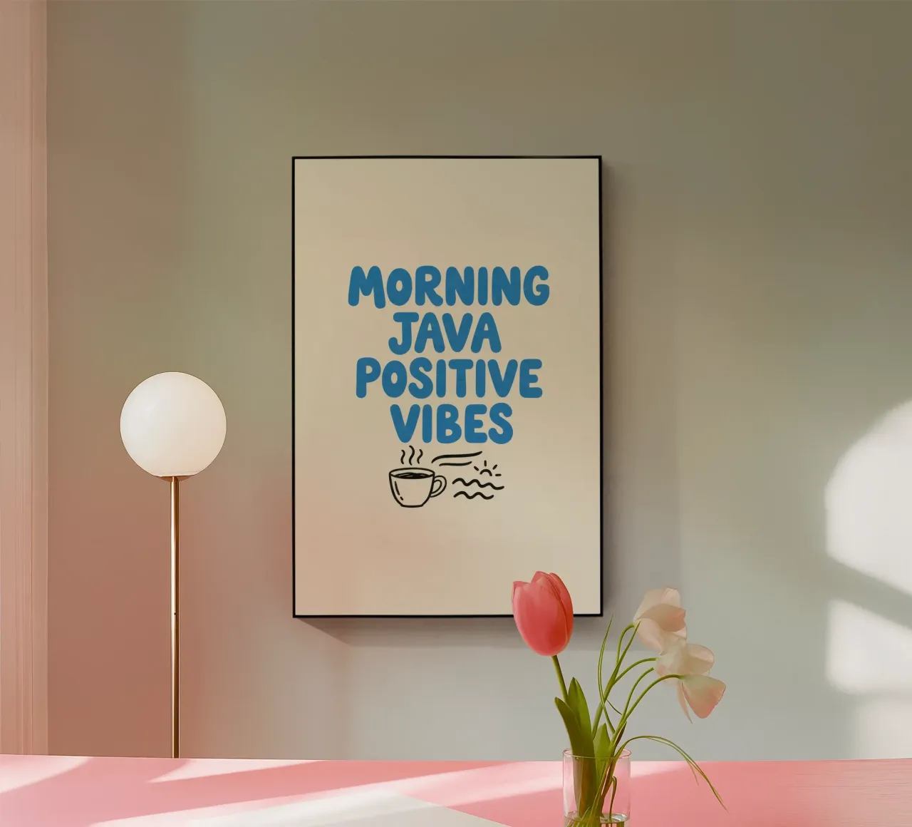 Morning Java Positive Vibes plexiglas de SayingGood