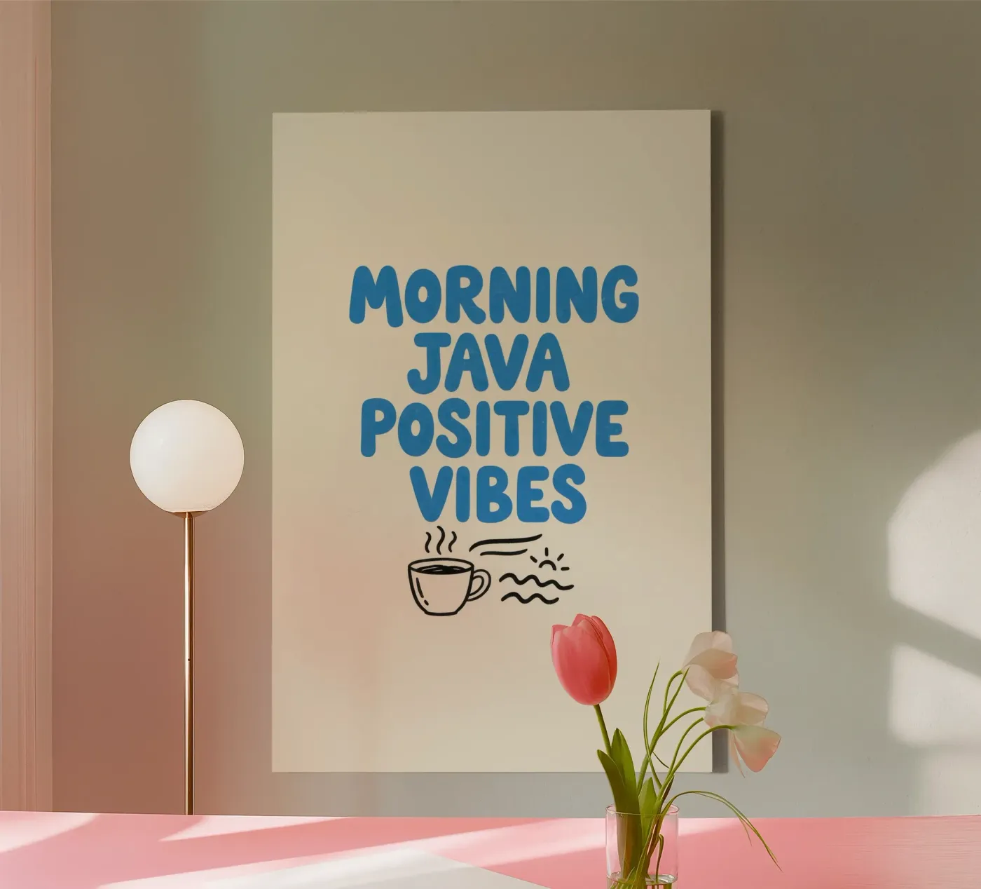 Morning Java Positieve vibes canvas van SayingGood