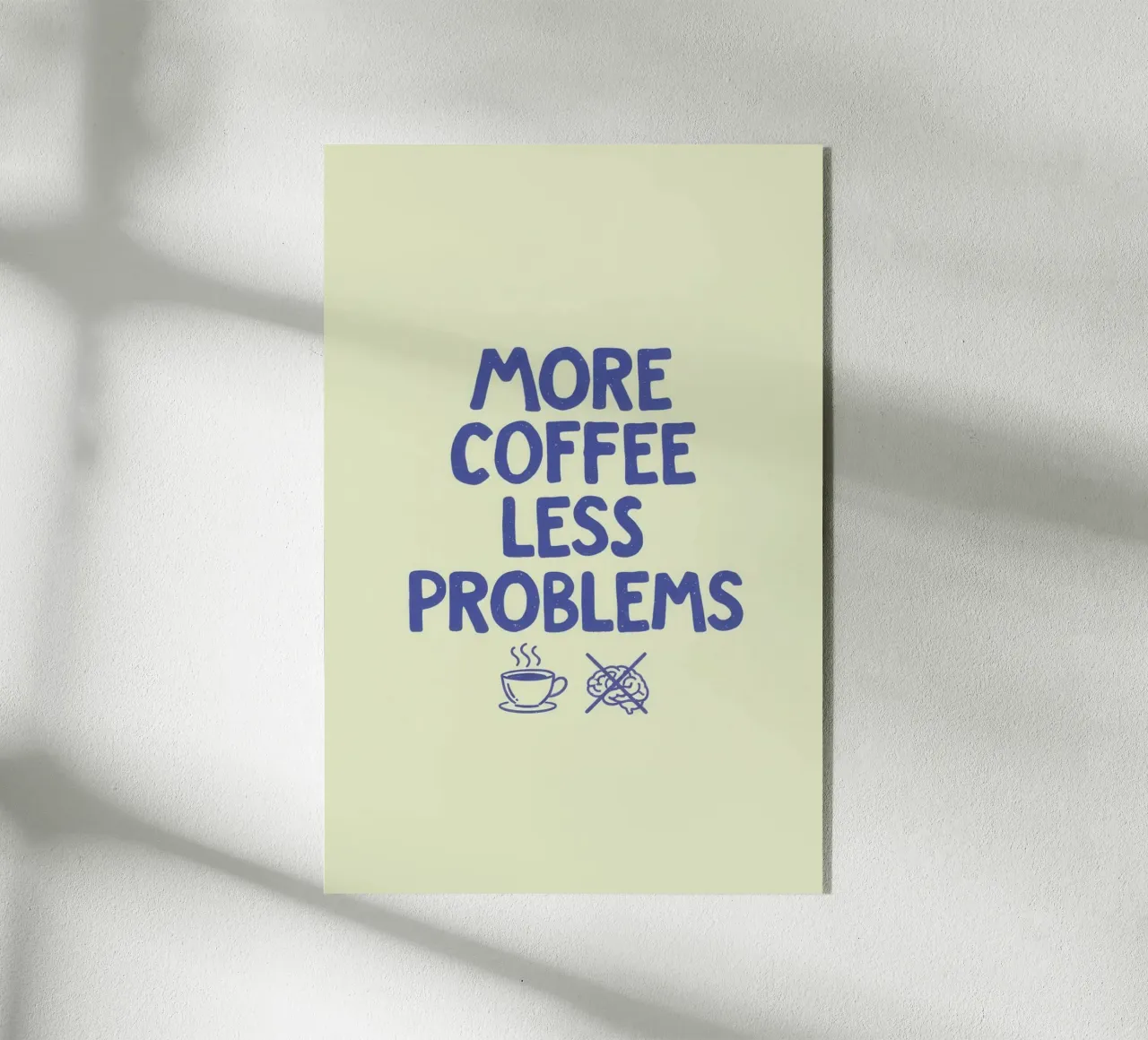 Meer koffie, minder problemen acryl van SayingGood