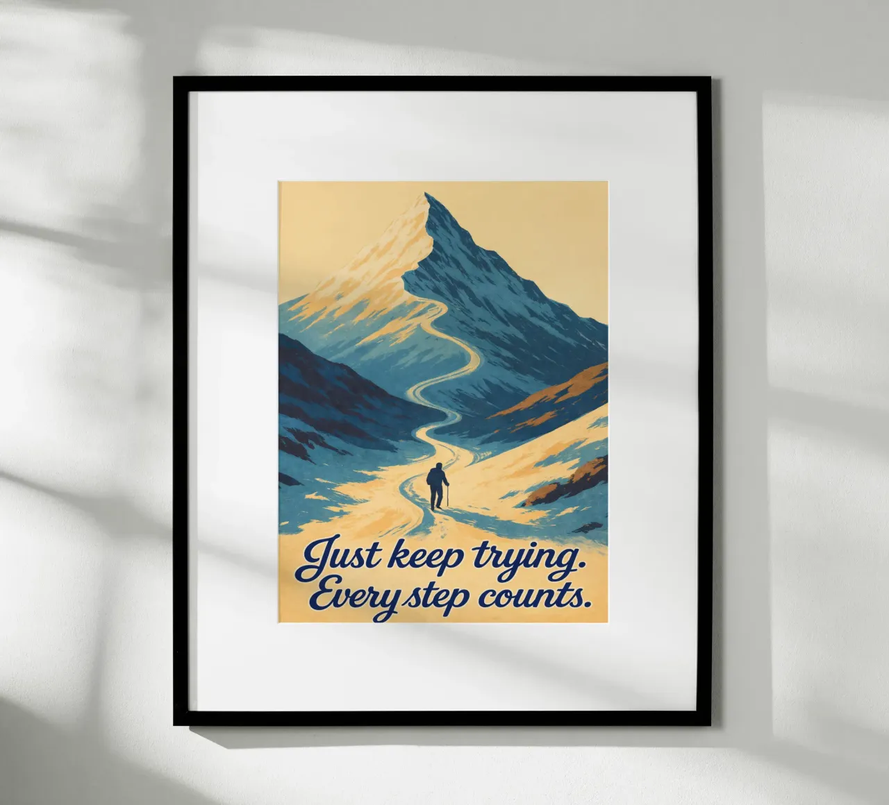 just keep trying poster by Bulaxtims