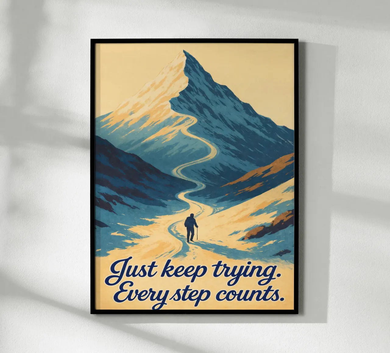 just keep trying poster by Bulaxtims