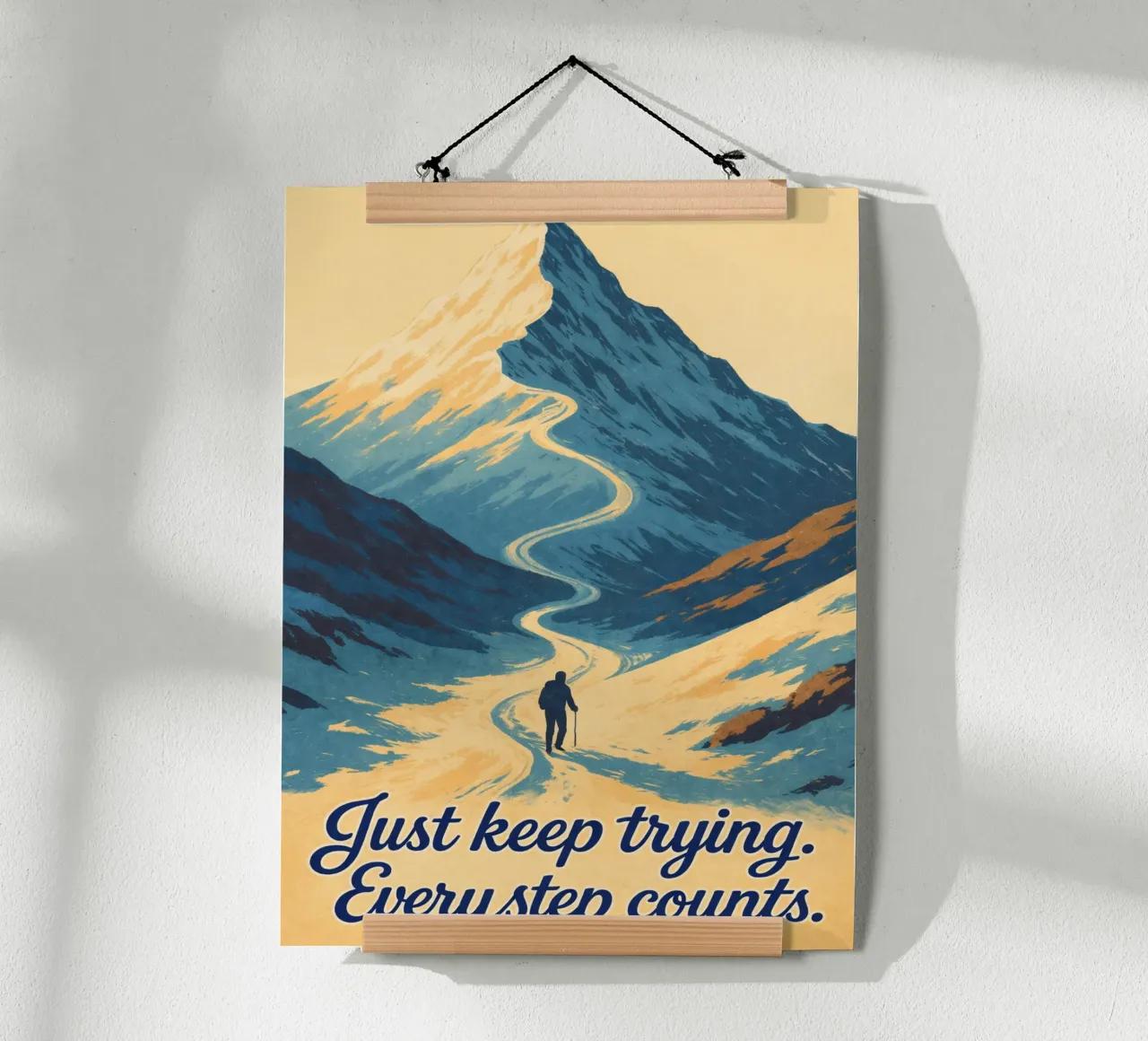 just keep trying poster by Bulaxtims