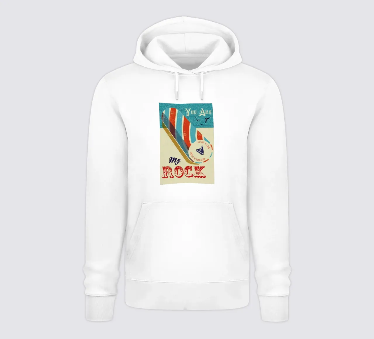 You are my Rock felpa con cappuccio da Rocket68