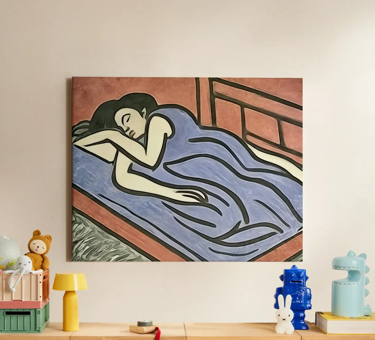Nel sonno tela con Cornice a cassetta da ZAMART