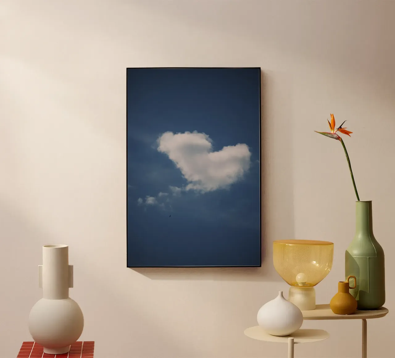 Heart chaped cloud acrylic glass by Sky Poetics
