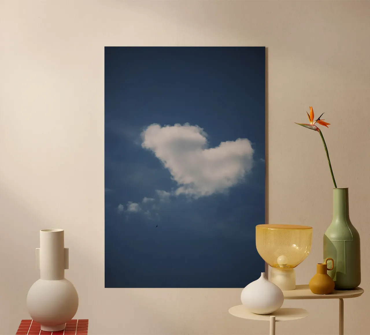 Heart chaped cloud acrylic glass by Sky Poetics