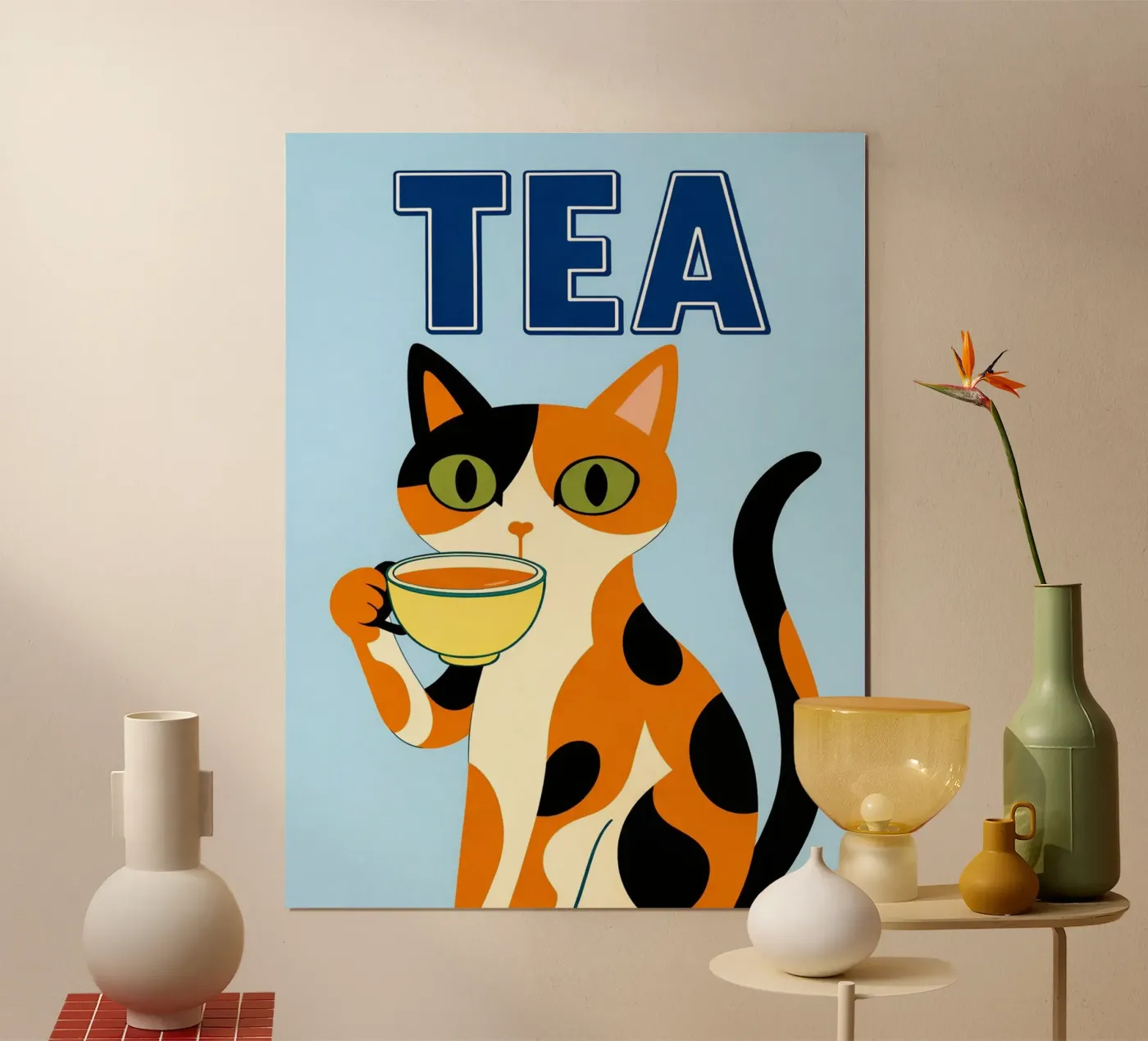 tè cat poster da Bulaxtims