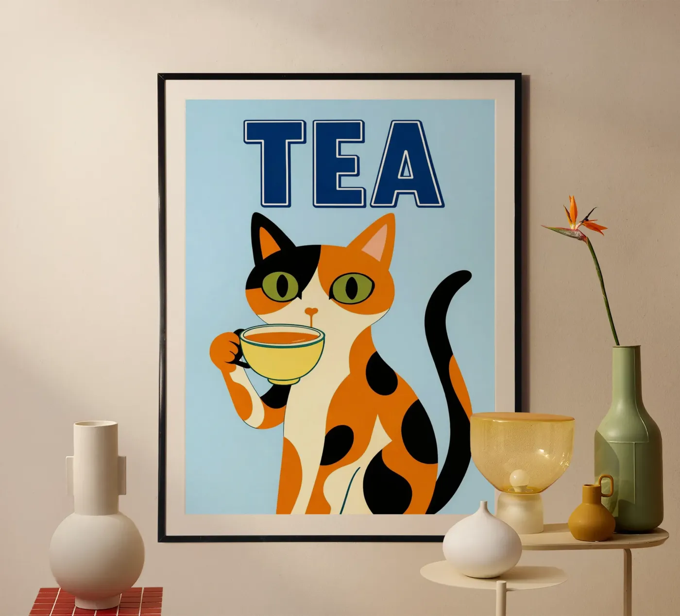 tè cat poster da Bulaxtims