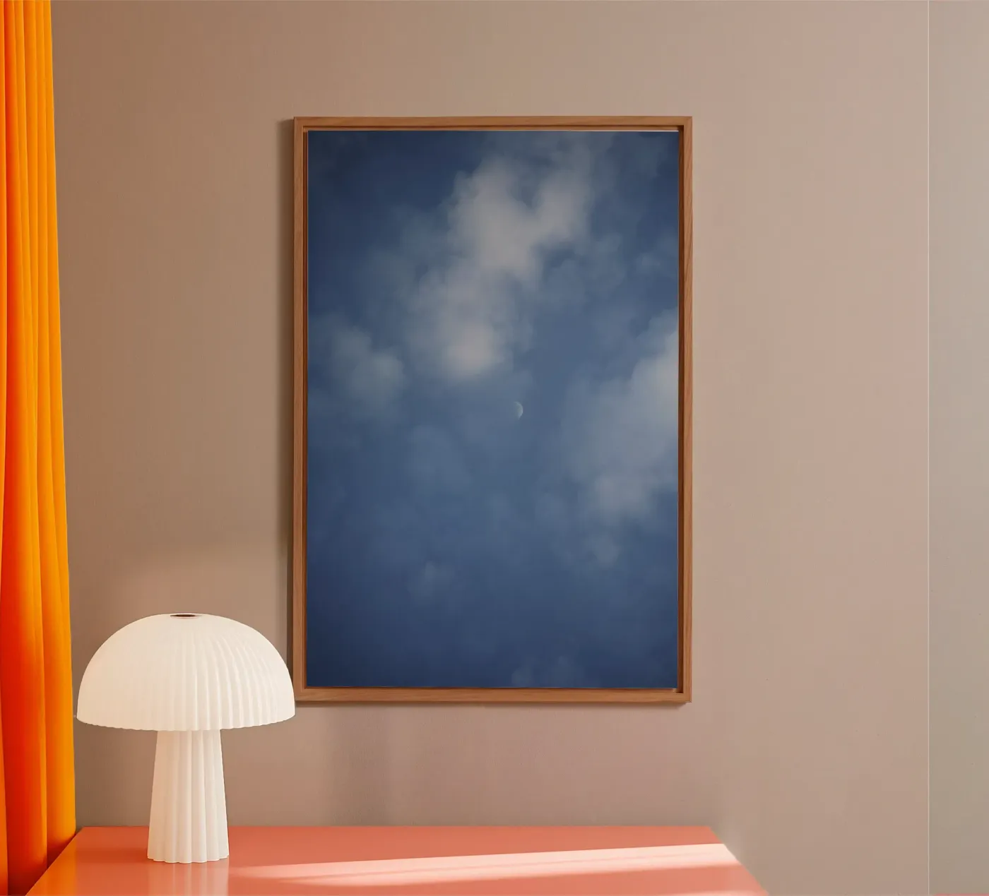 Soft clouds and moon pannello forex da Sky Poetics