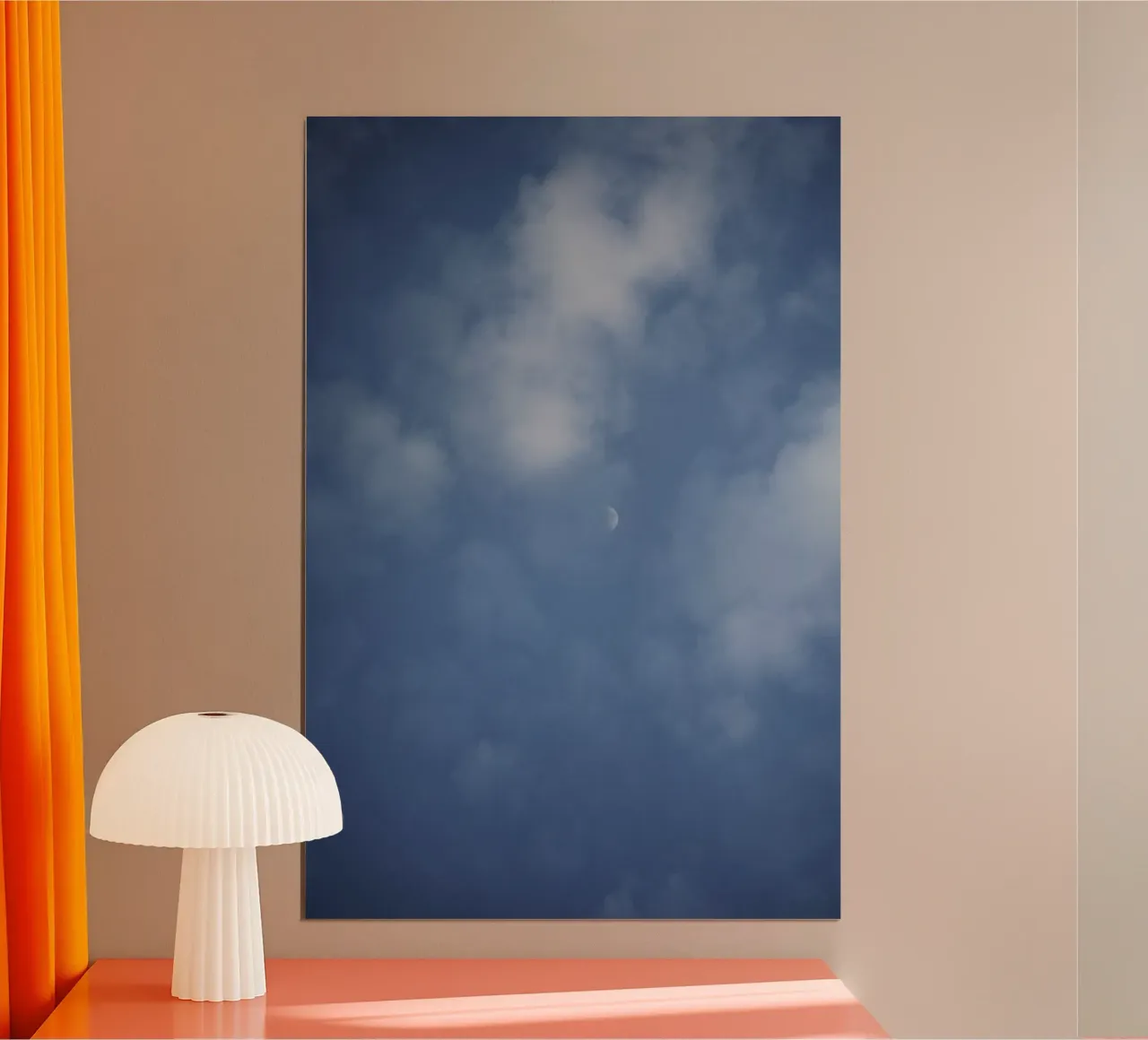 Soft clouds and moon poster da Sky Poetics
