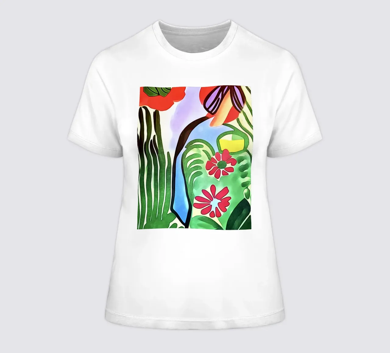 In the flower garden, motif 3 women's fitted t-shirt by ZAMART