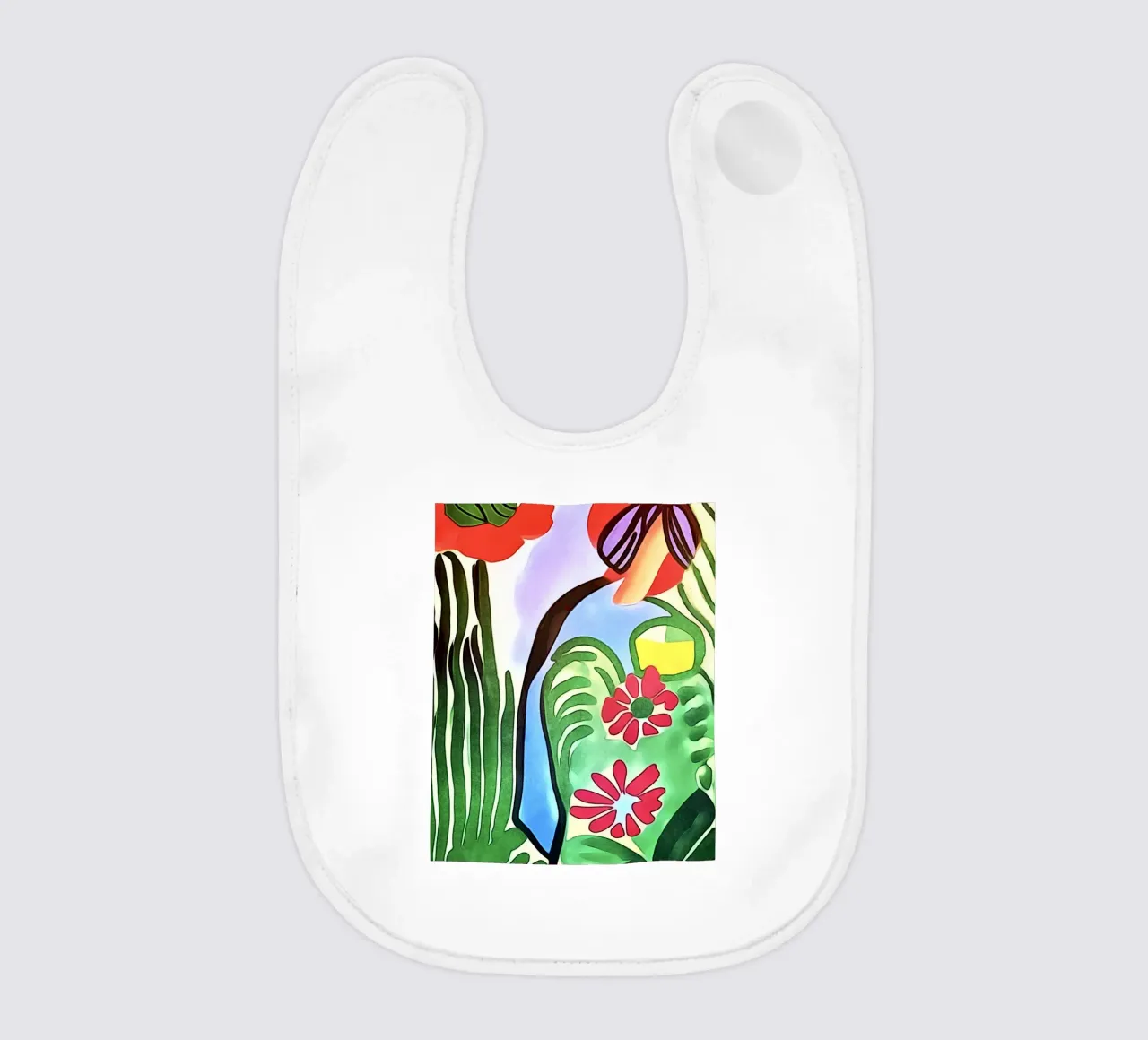 In the flower garden, motif 3 baby bib by ZAMART