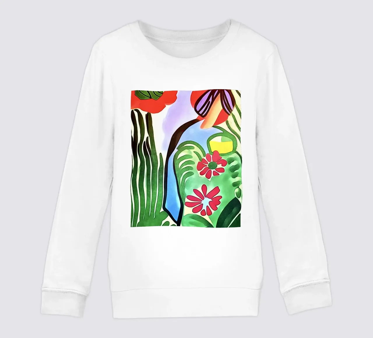 In the flower garden, motif 3 kids sweatshirt by ZAMART