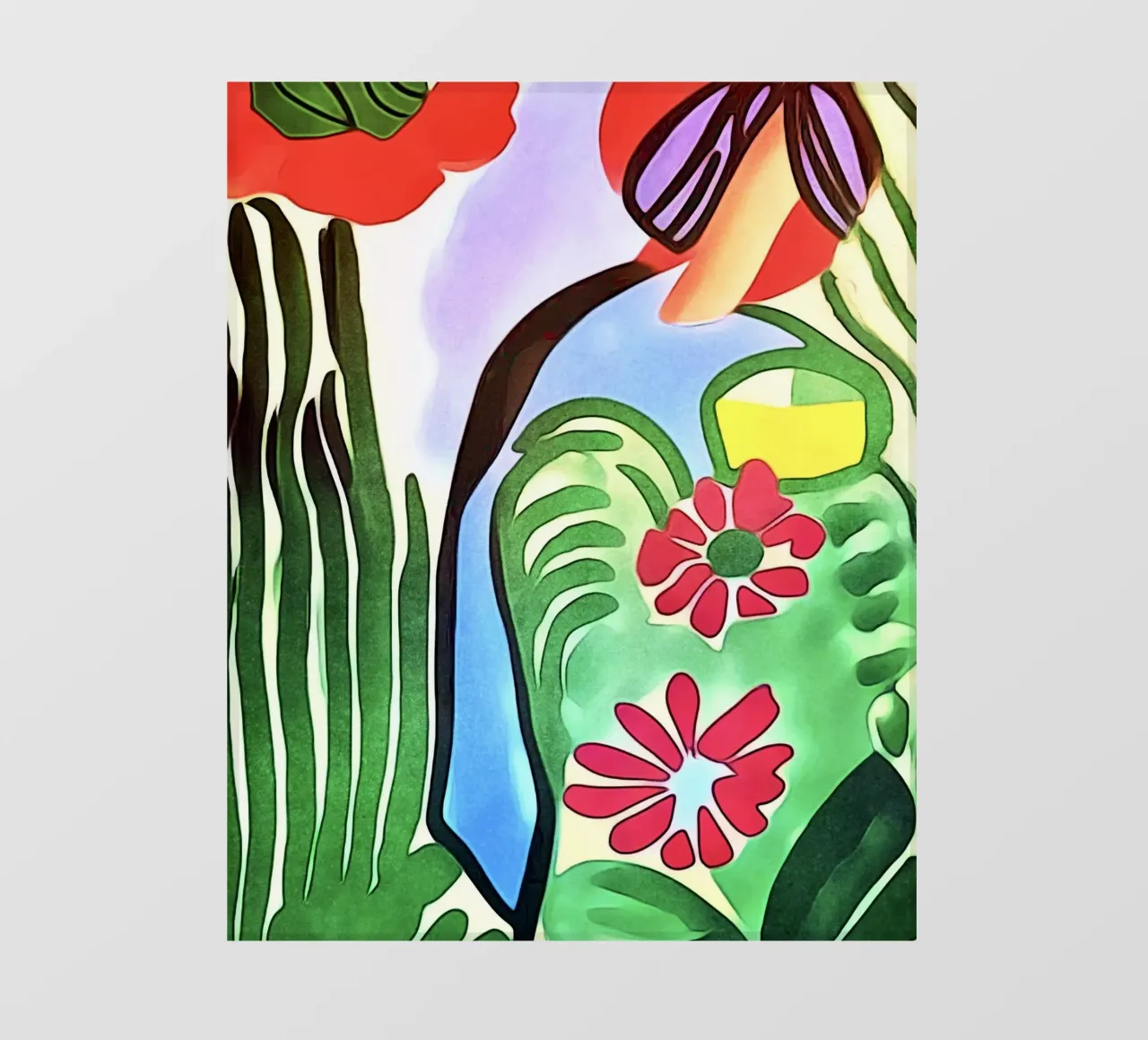Dans le jardin fleuri, motif 3 bâche pvc de ZAMART