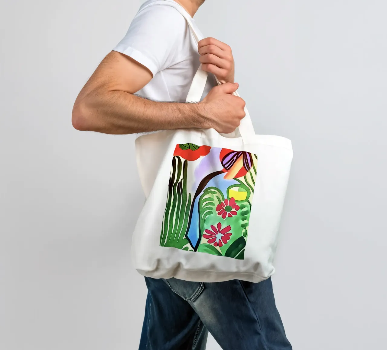 In the flower garden, motif 3 tote bag by ZAMART