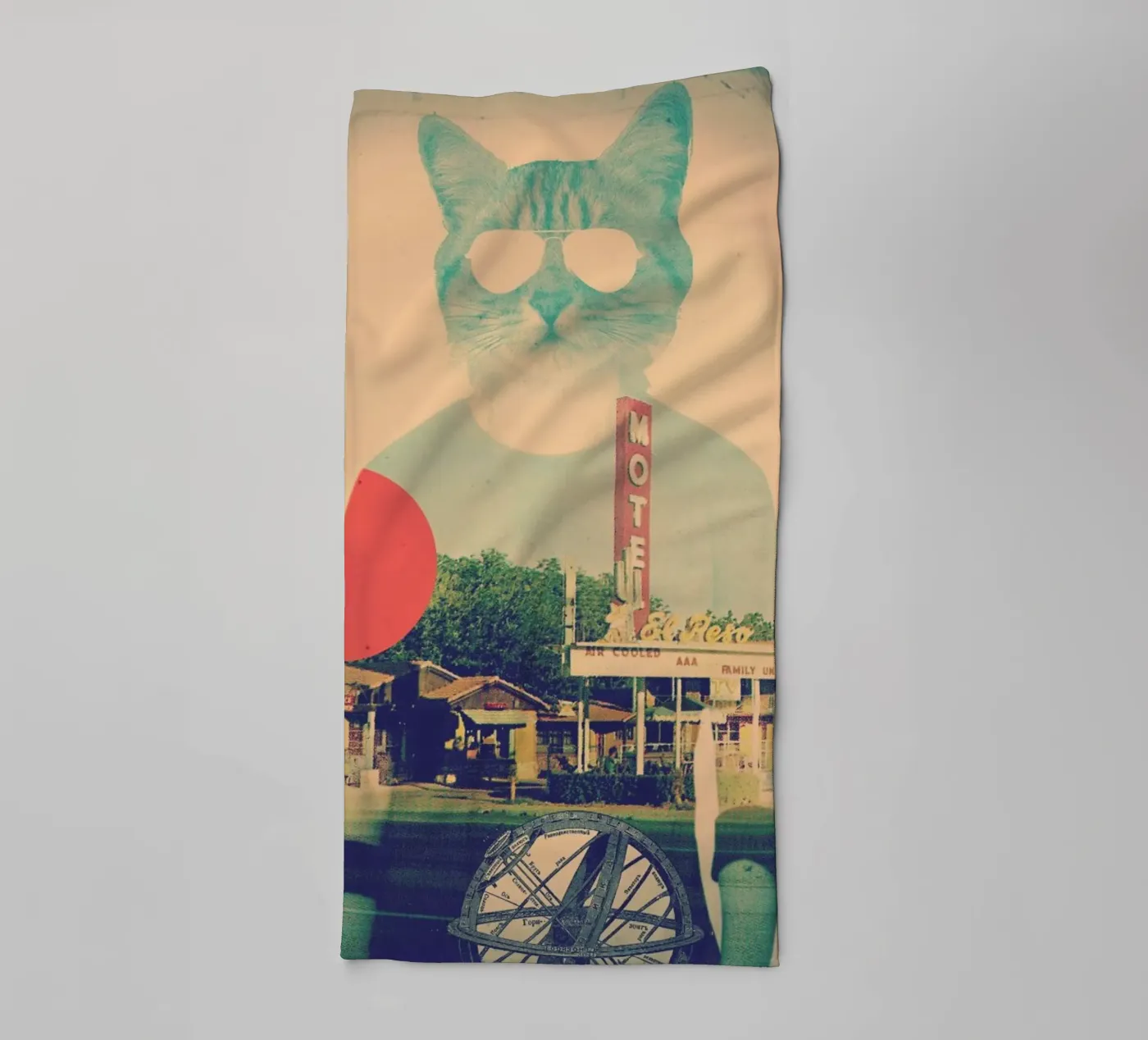 Cool Cat towel by Ali Gulec