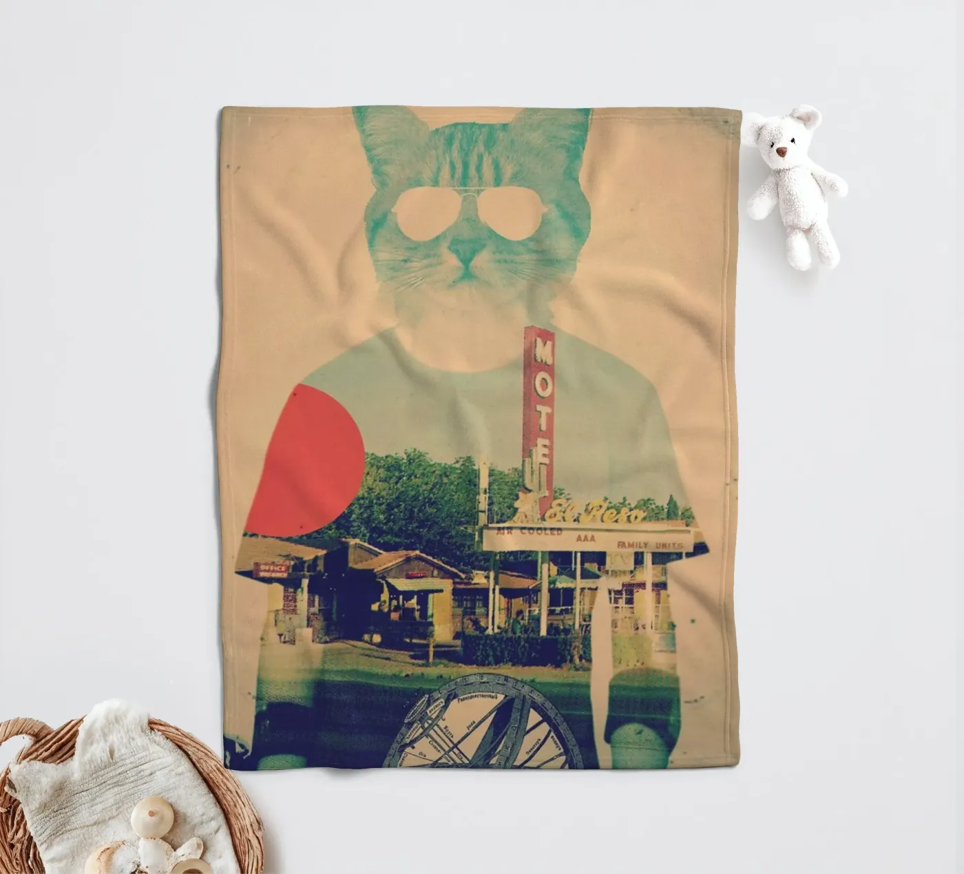 Cool Cat coperta in pile da Ali Gulec