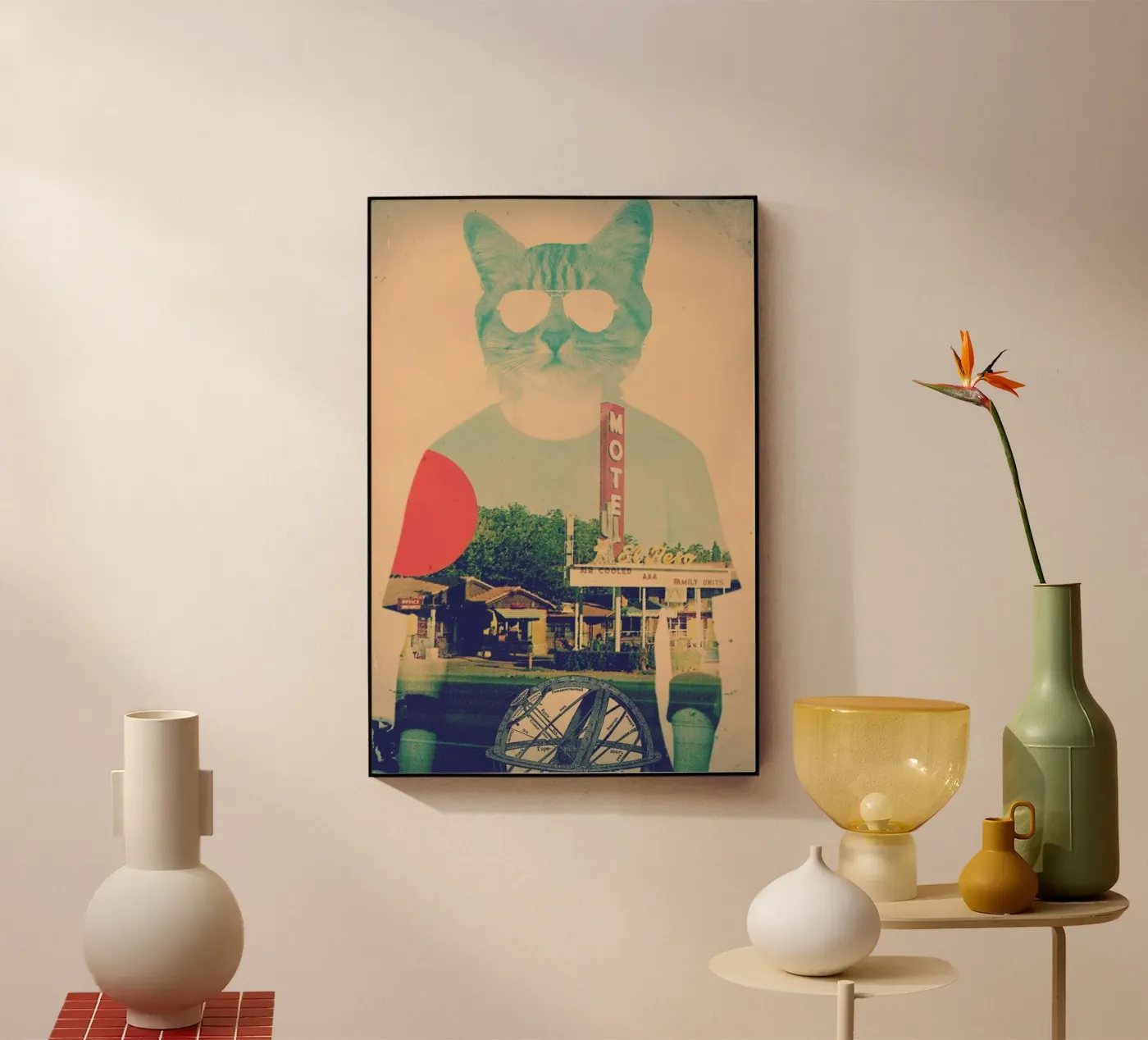Cool Cat acryl van Ali Gulec