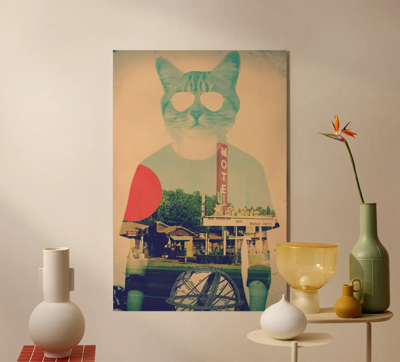 Cool Cat acryl van Ali Gulec