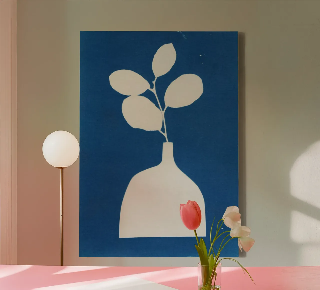 Cyanotype Still Life Studies #2 canvas with Floater frame by Alisa Galitsyna