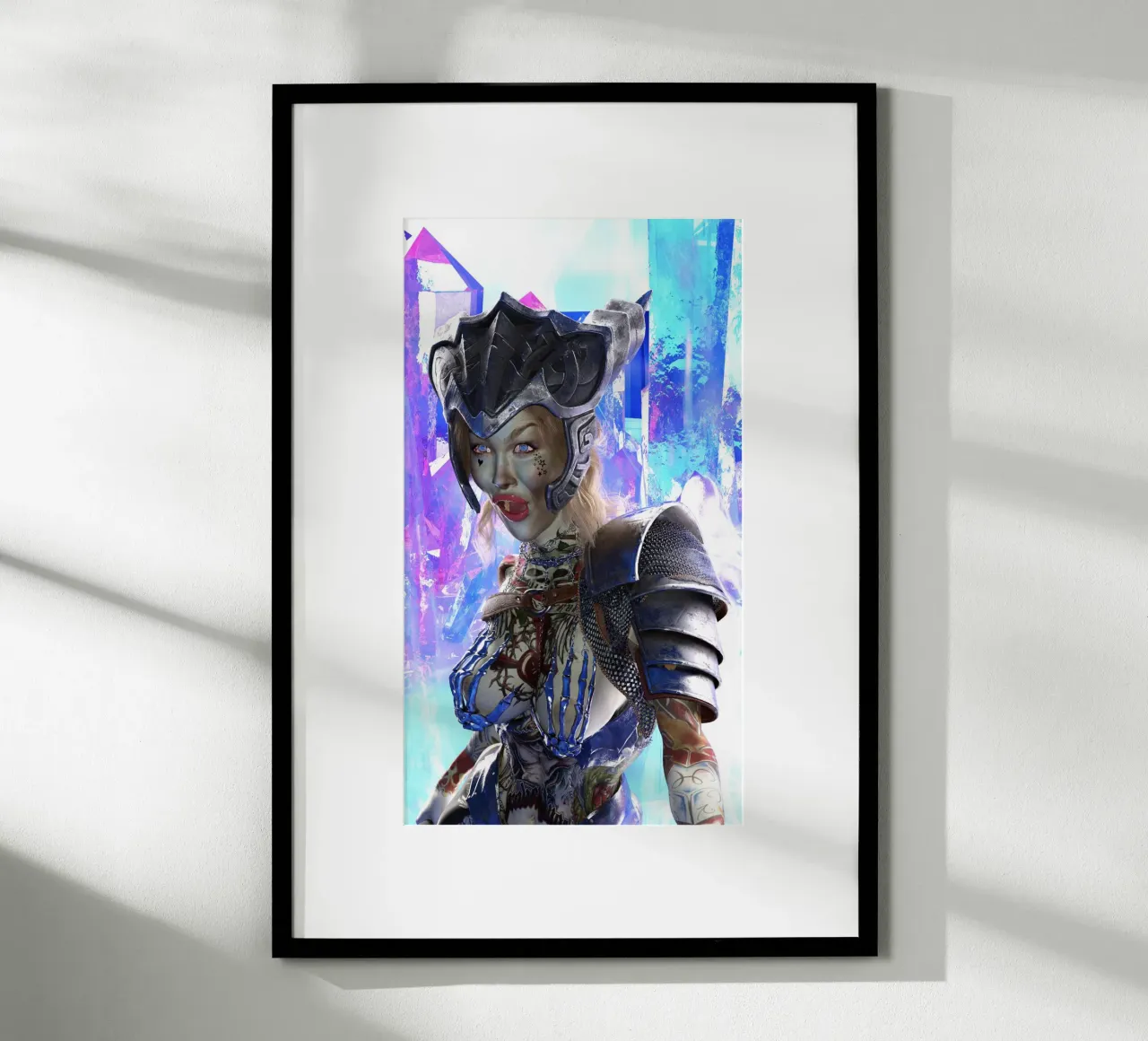 La sorpresa della dea Morrigan poster con telaio in alluminio da the-witcher