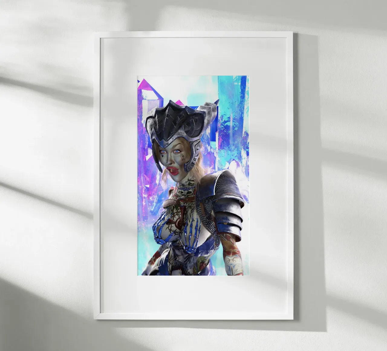 La sorpresa della dea Morrigan poster con telaio in alluminio da the-witcher
