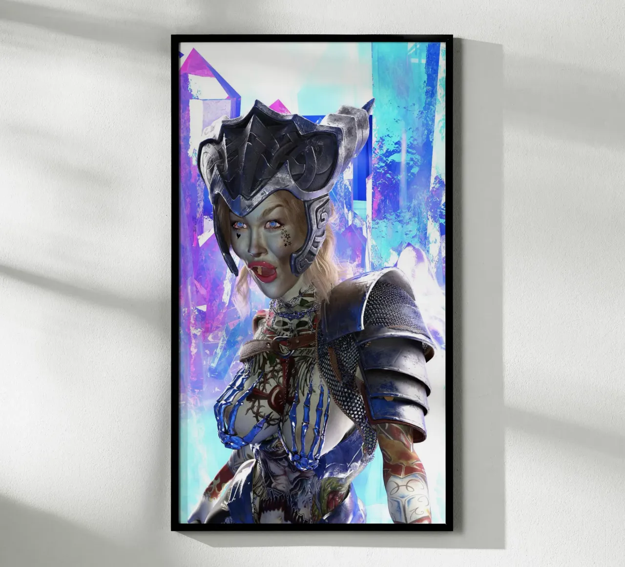 La sorpresa della dea Morrigan poster con telaio in alluminio da the-witcher