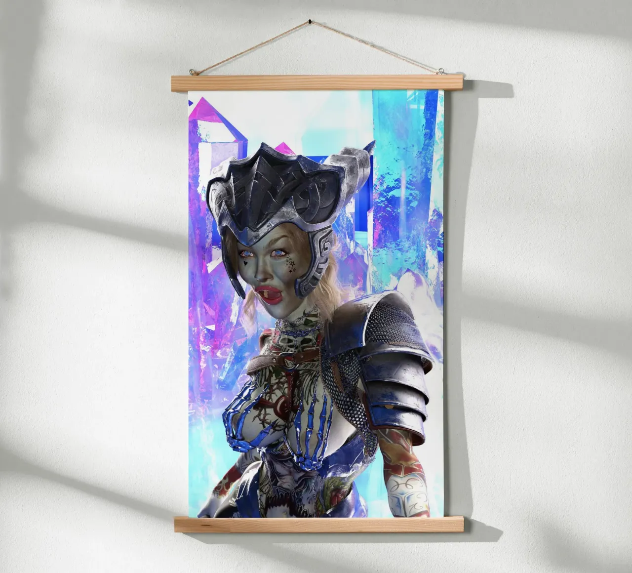 La sorpresa della dea Morrigan poster con telaio in alluminio da the-witcher