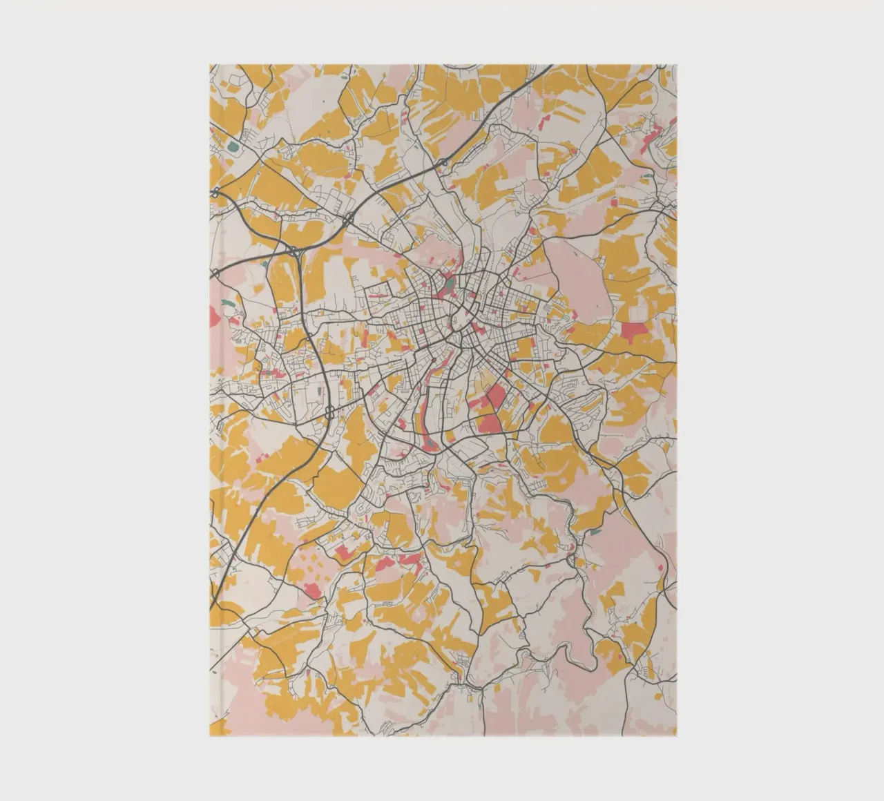 Chemnitz City Map - Stylish Art Print | FineArt Print notebook by MOOODZART