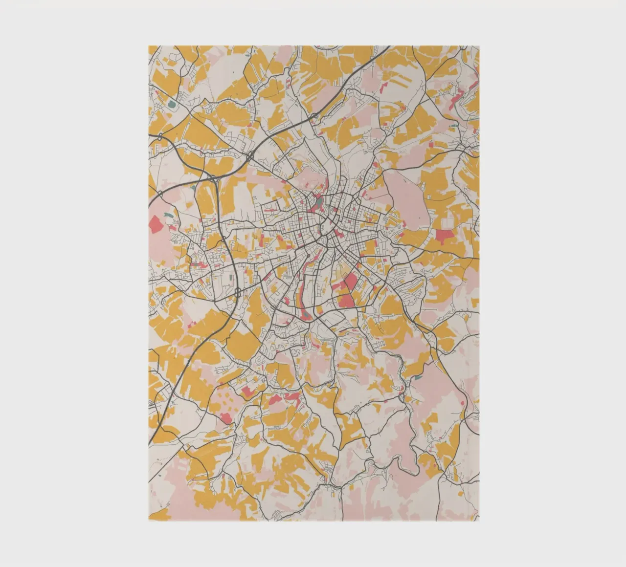 Chemnitz City Map - Stylish Art Print | FineArt Print notebook by MOOODZART